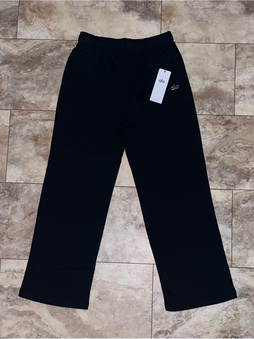 Alo Yoga Accolade Straight Leg Sweatpants Black Size Large
